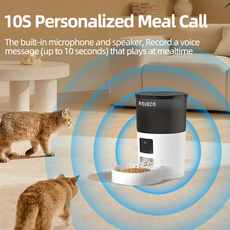 smart automatic cat feeder with camera, view 5 - MRSLM