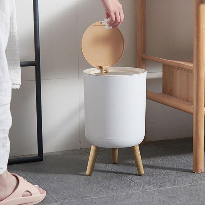 7L high-foot trash can with lid - MRSLM