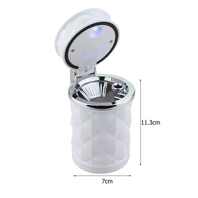 LED-lit portable car ashtray, view 3 - MRSLM