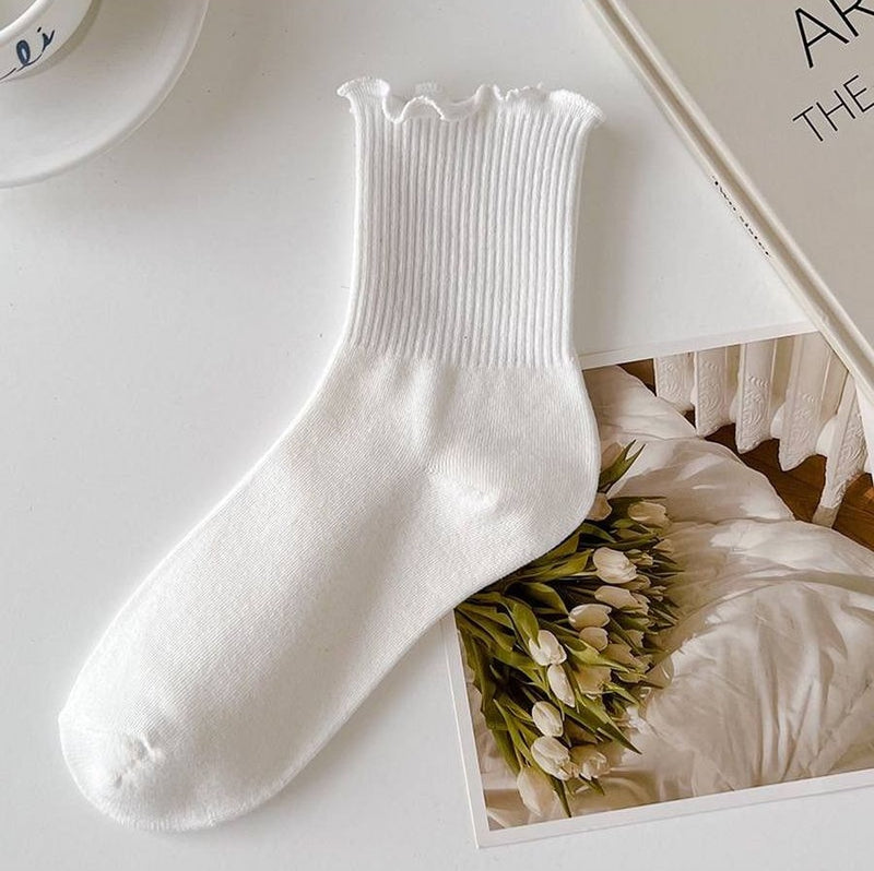 women's ruffle ankle socks 5 pairs, view 11 - MRSLM