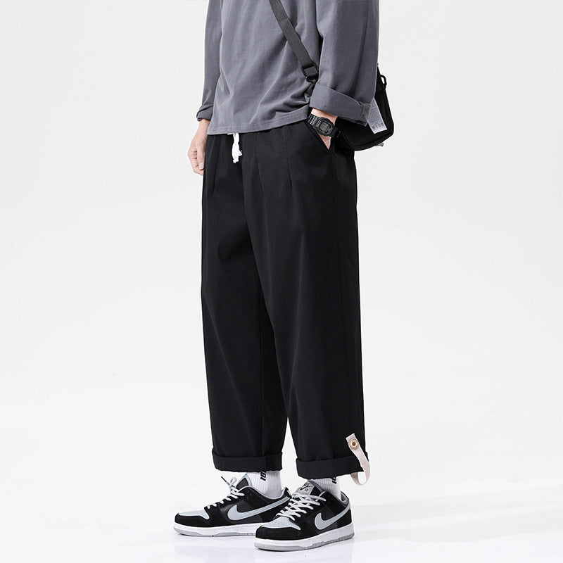 solid color loose drape trousers, view 3 - MRSLM
