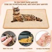 cat scratch sisal mat, view 3 - MRSLM