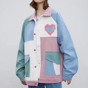 men's patchwork heart jacket, view 4 - MRSLM