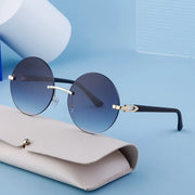 gradient rimless round sunglasses - MRSLM
