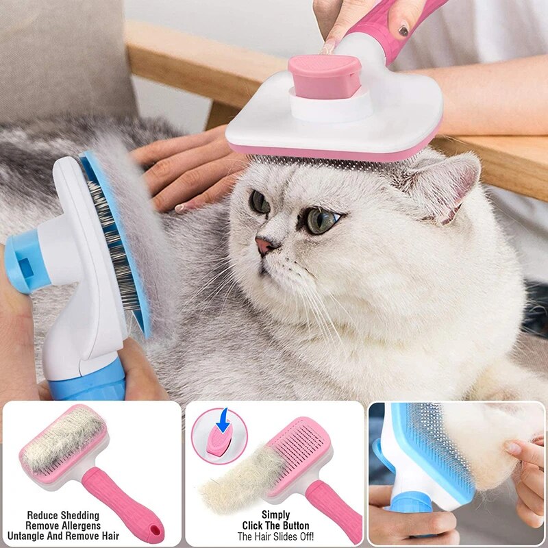 self cleaning pet brush, view 8 - MRSLM