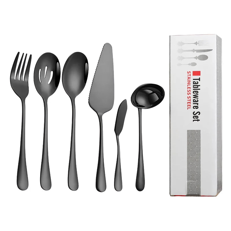 stainless steel serving set, view 4 - MRSLM
