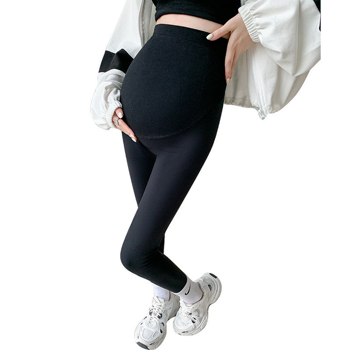 Pregnant Women's Honeycomb Stretch Belly Support Shark Skin Leggings