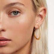 14K gold plated teardrop hoop earrings - MRSLM