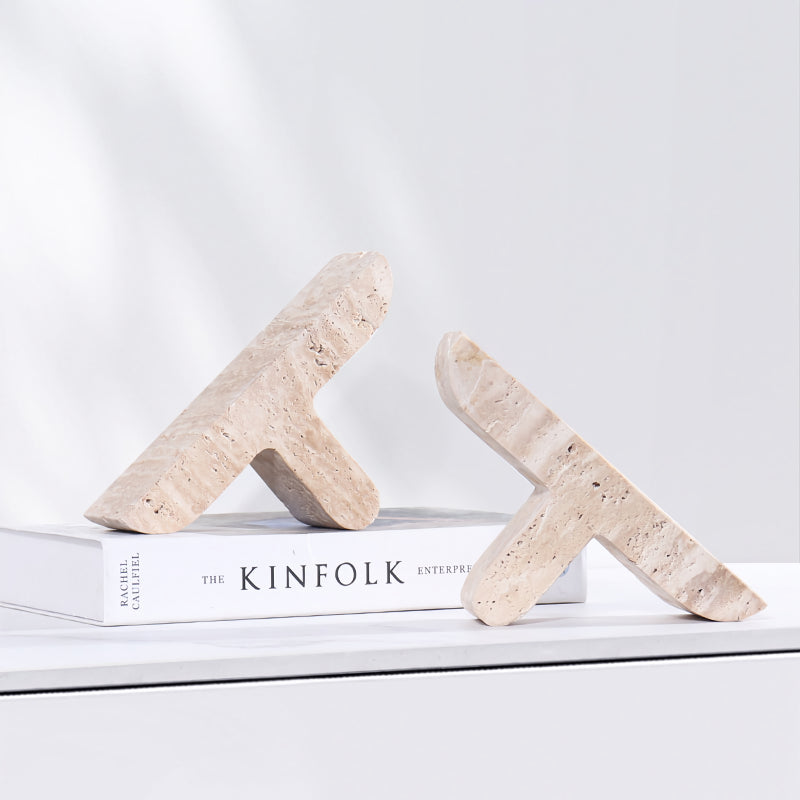 Travertine bookend, view 3 - MRSLM