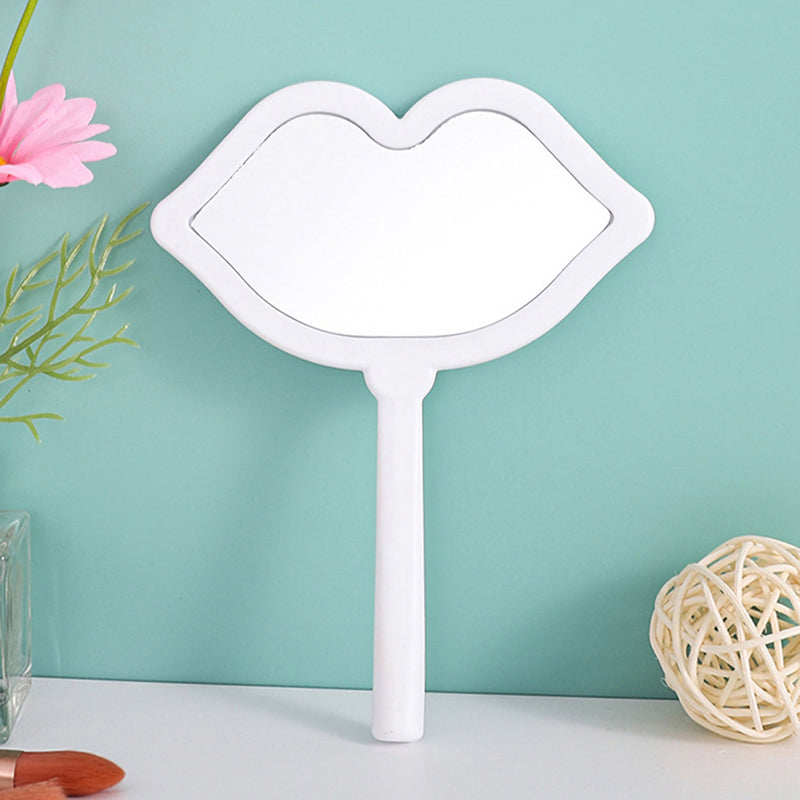 Lip shaped handheld makeup mirror, view 7 - MRSLM