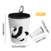 panda car trash can, view 9 - MRSLM