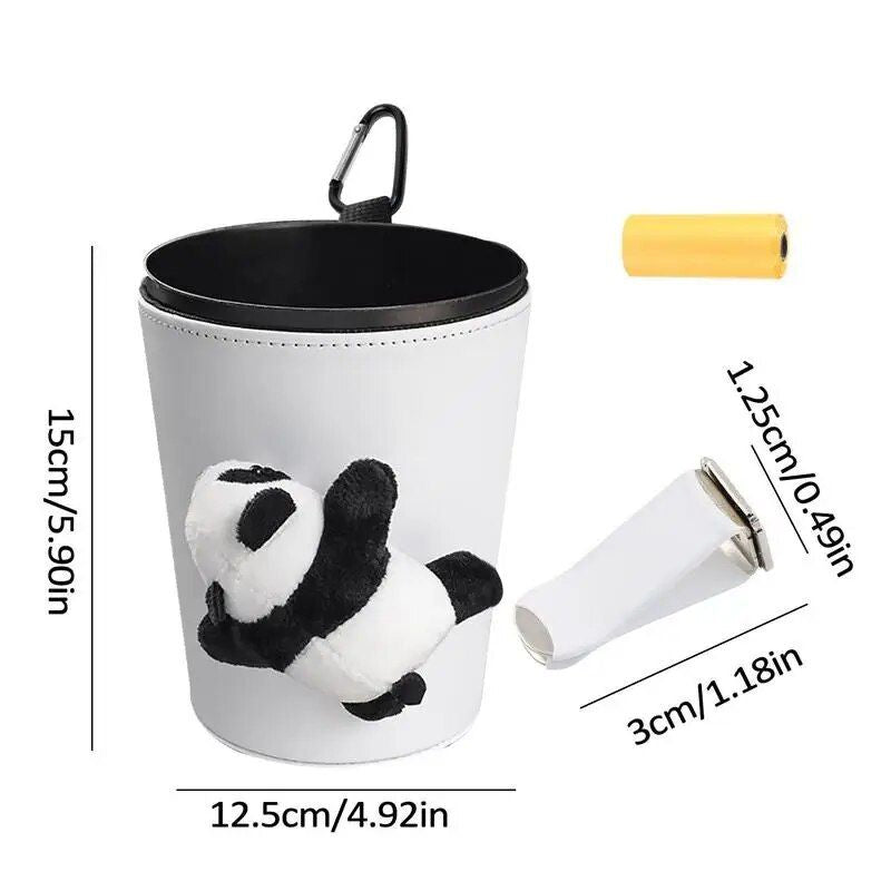 panda car trash can, view 9 - MRSLM