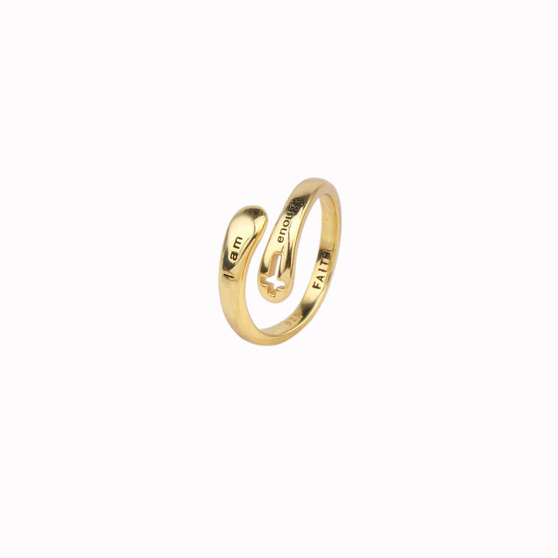 hollow cross 925 silver ring, view 6 - MRSLM