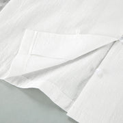 white cotton lantern sleeve top and shorts set, view 9 - MRSLM