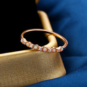 s925 silver simple opal ring, view 4 - MRSLM