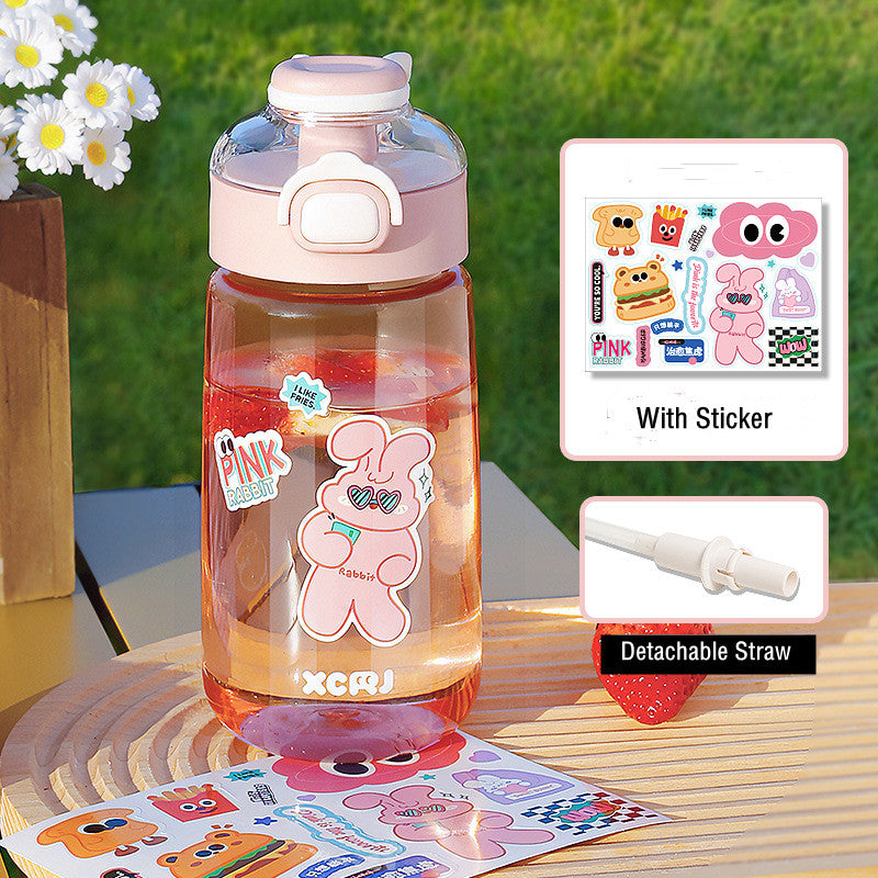 700ml plastic water bottle with straw, view 9 - MRSLM
