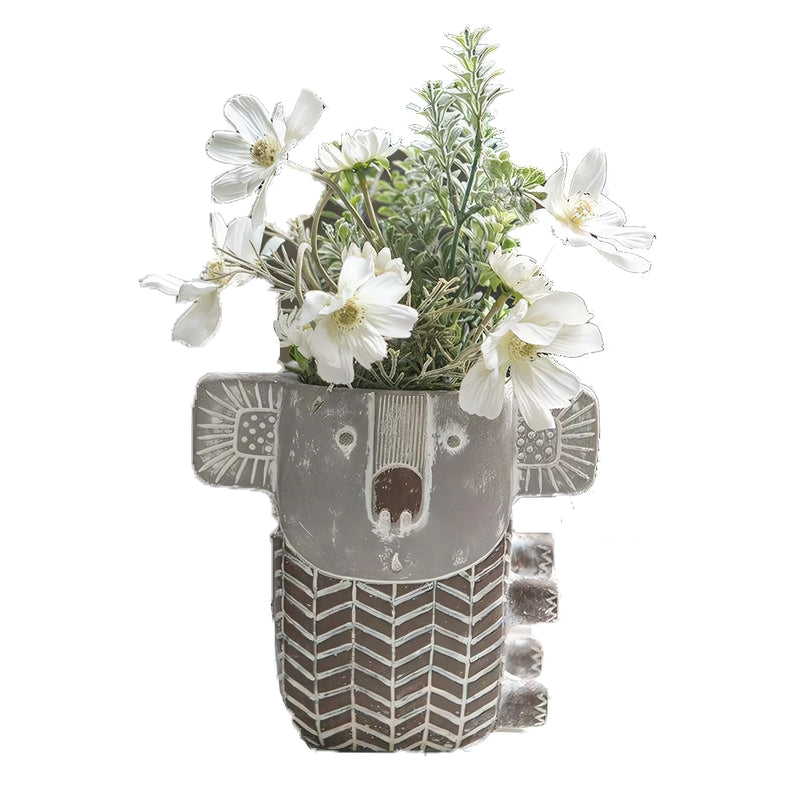 retro koala cement vase, view 7 - MRSLM