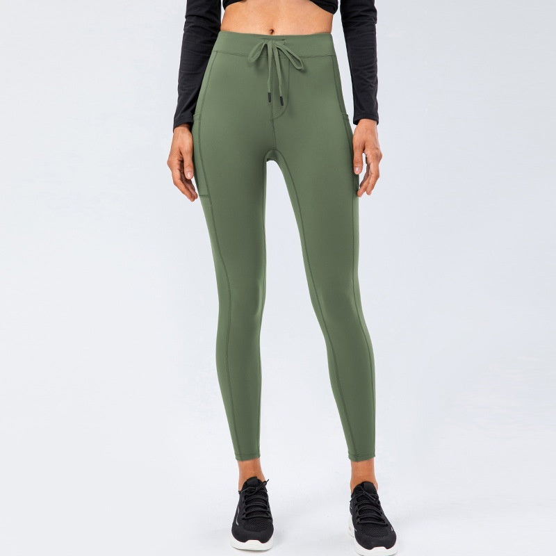 brushed drawstring yoga pants - MRSLM