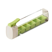 One-hand press ice cube maker with storage box, view 3 - MRSLM