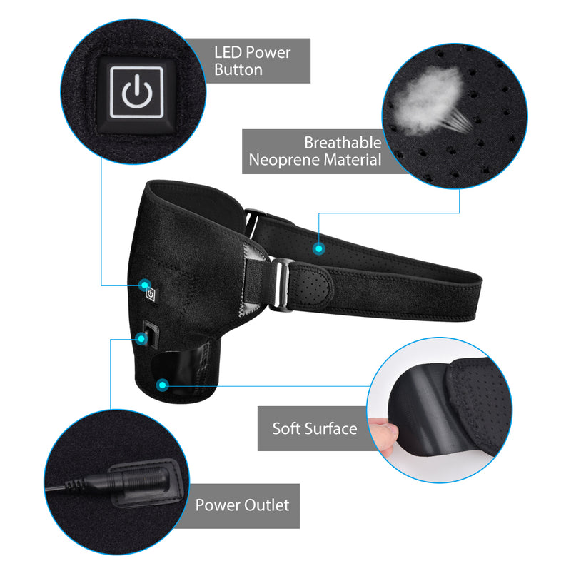 adjustable heated shoulder wrap, view 6 - MRSLM