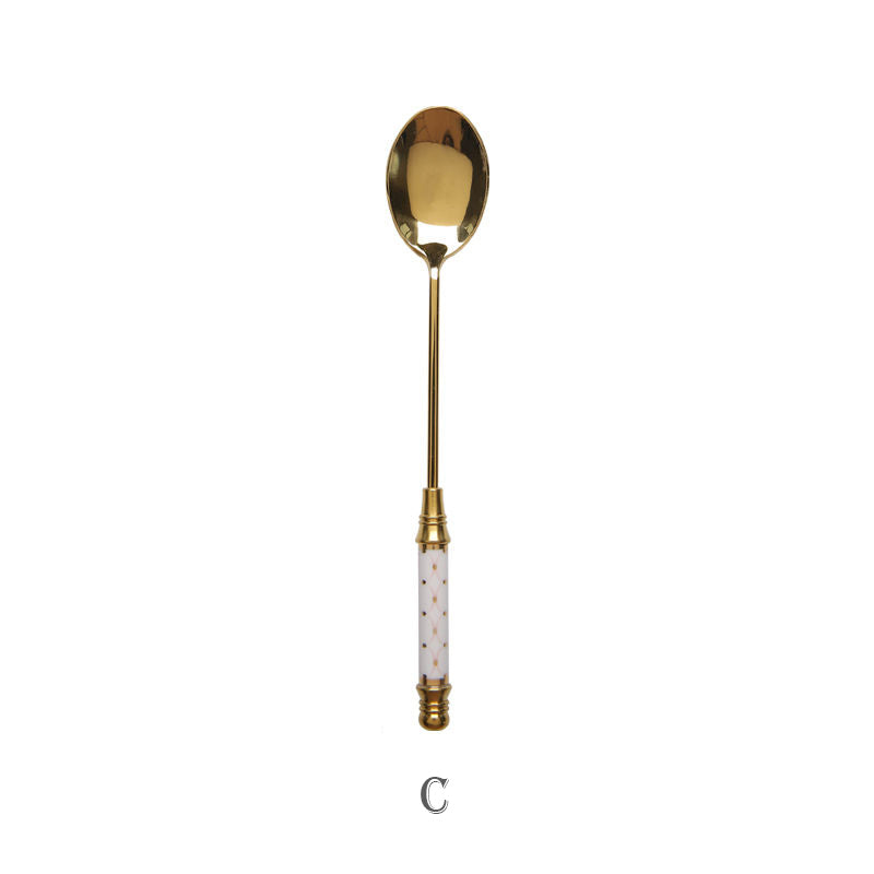 stainless steel dessert spoon, view 2 - MRSLM