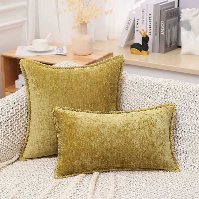 soft chenille velvet throw pillow cover, view 25 - MRSLM