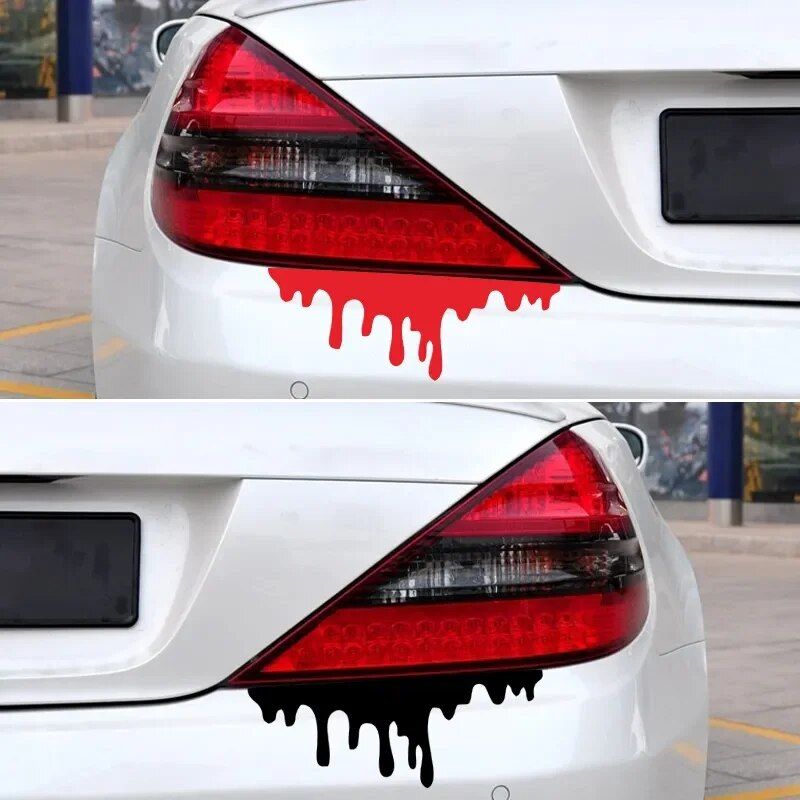 red bleeding effect car decal, view 6 - MRSLM