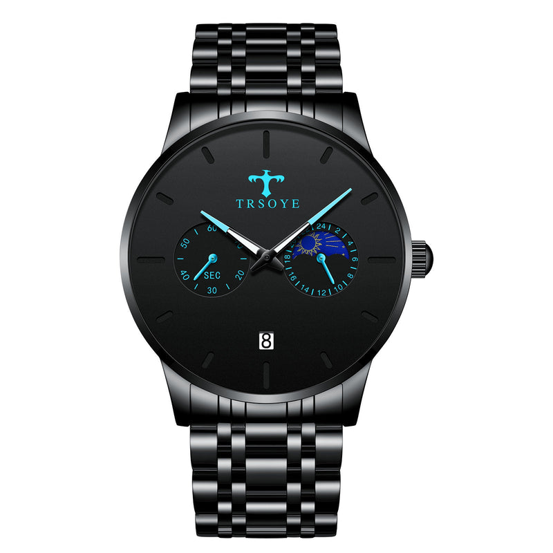 men's steel band quartz watch, view 7 - MRSLM