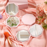 double-sided mini hexagon makeup mirror - MRSLM