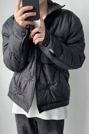 black cotton-padded jacket, view 6 - MRSLM