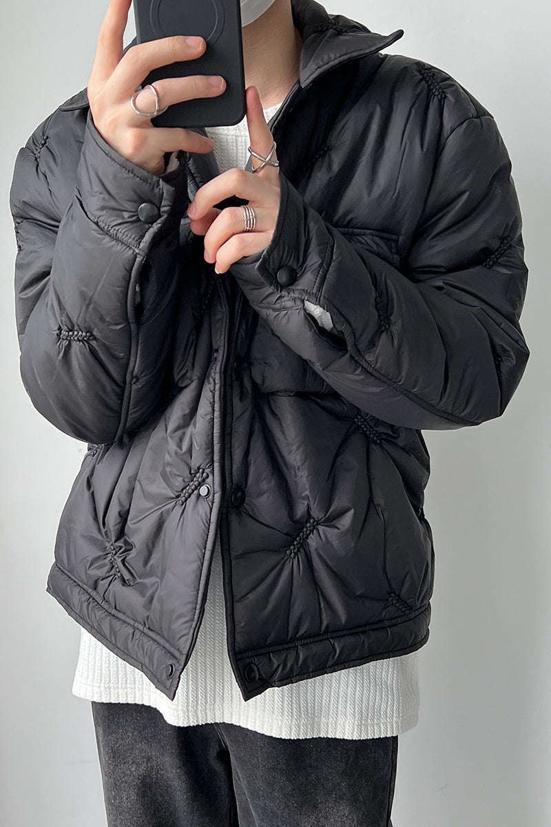 black cotton-padded jacket, view 6 - MRSLM