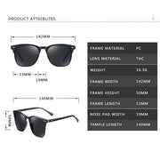 Retro square polarized sunglasses for men, view 15 - MRSLM