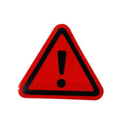 reflective safety triangle decal, view 2 - MRSLM
