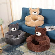 plush dog kennel bed, view 5 - MRSLM