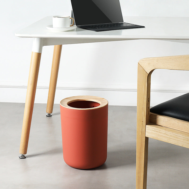 12L retro wood grain trash can, view 11 - MRSLM