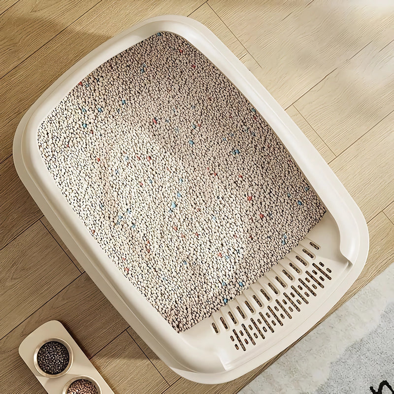semi-closed cat litter box with scoop, view 8 - MRSLM