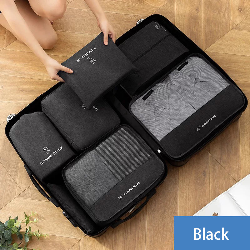 7-piece travel bag organizer set, view 2 - MRSLM