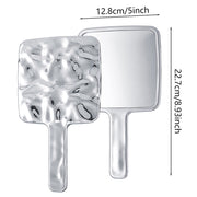retro handheld makeup mirror, view 2 - MRSLM