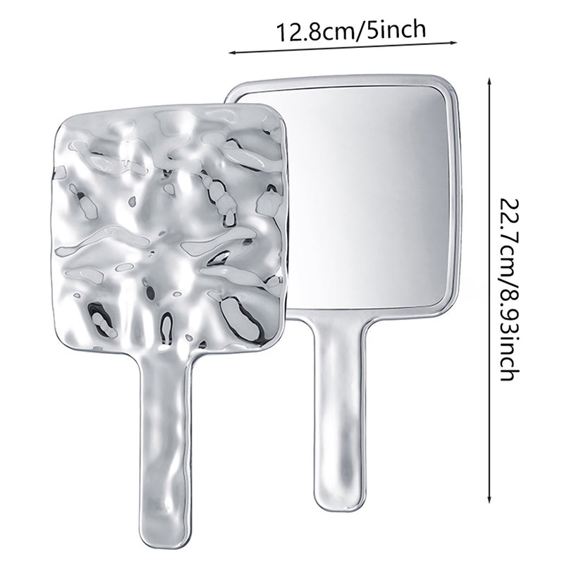 retro handheld makeup mirror, view 2 - MRSLM