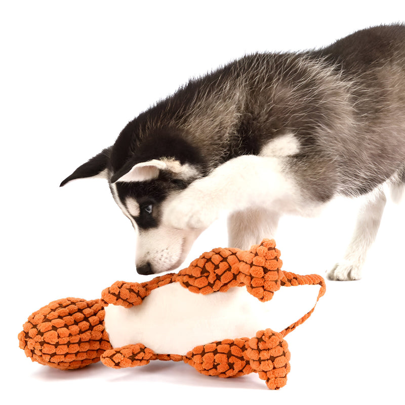 dinosaur plush chew toy for dogs, view 8 - MRSLM