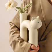 cathead ceramic tube vase - MRSLM