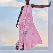 embroidered halter dress - MRSLM