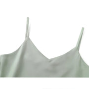 Ribbing wrap top and satin maxi dress set, view 11 - MRSLM