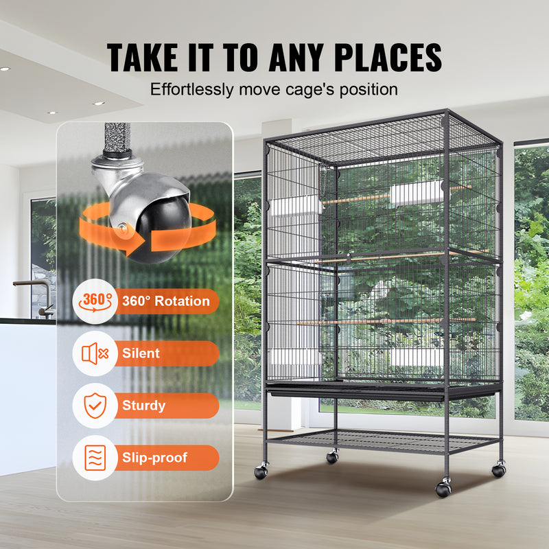 large flight bird cage, view 4 - MRSLM