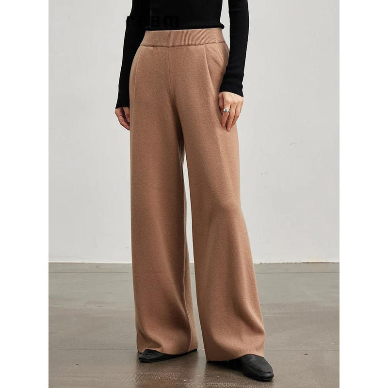 wide leg wool-blend trousers, view 5 - MRSLM
