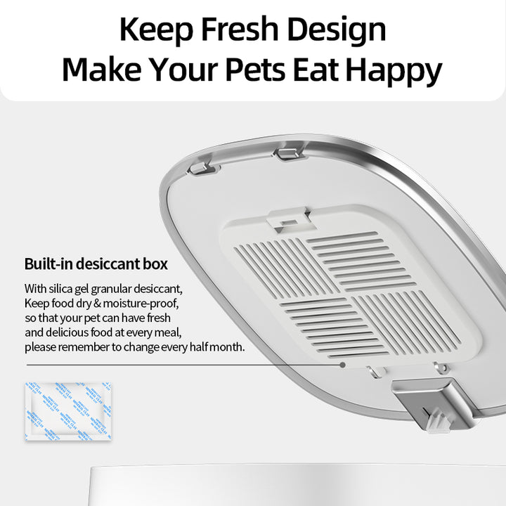 Smart WiFi Automatic Pet Feeder: Remote-Controlled Food Dispenser for Cats and Dogs