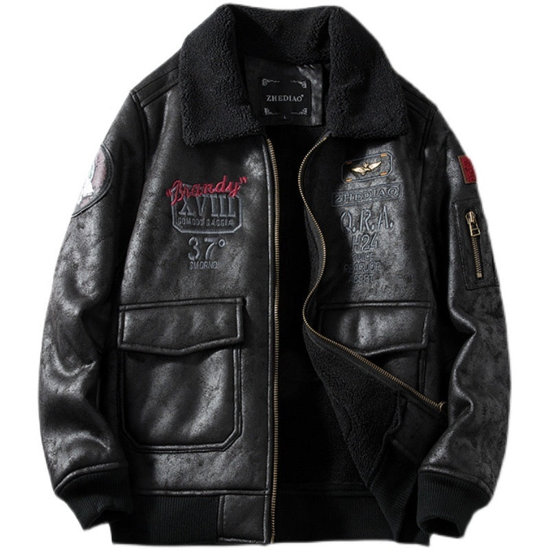 Men's thickened suede fabric jacket, view 4 - MRSLM