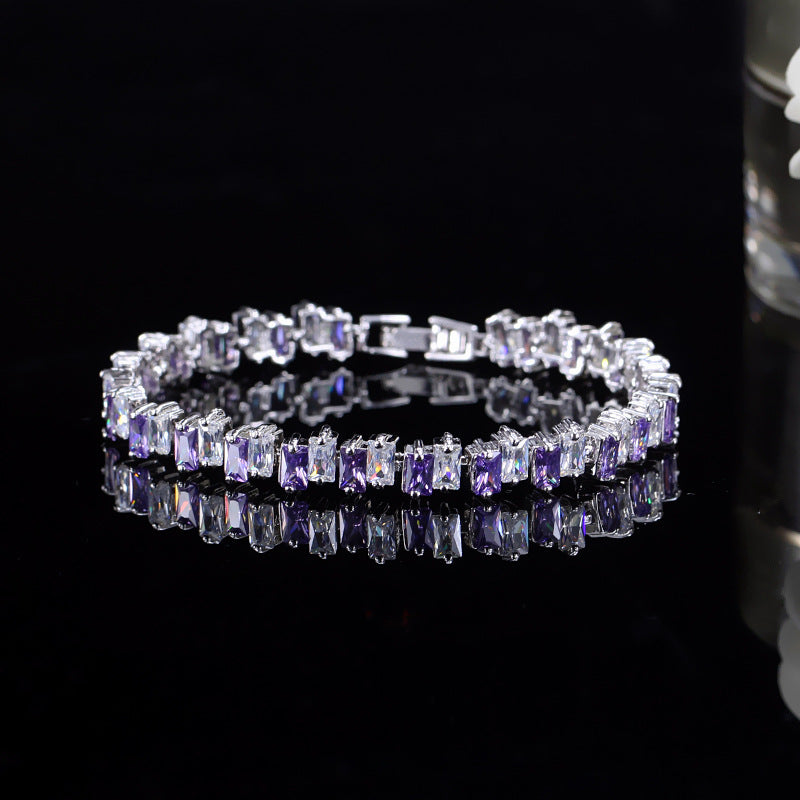 square zircon bracelet, view 7 - MRSLM