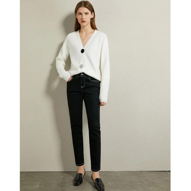 v-neck knit cardigan, view 5 - MRSLM