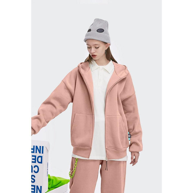 unisex fleece lined zip up hoodie, view 9 - MRSLM
